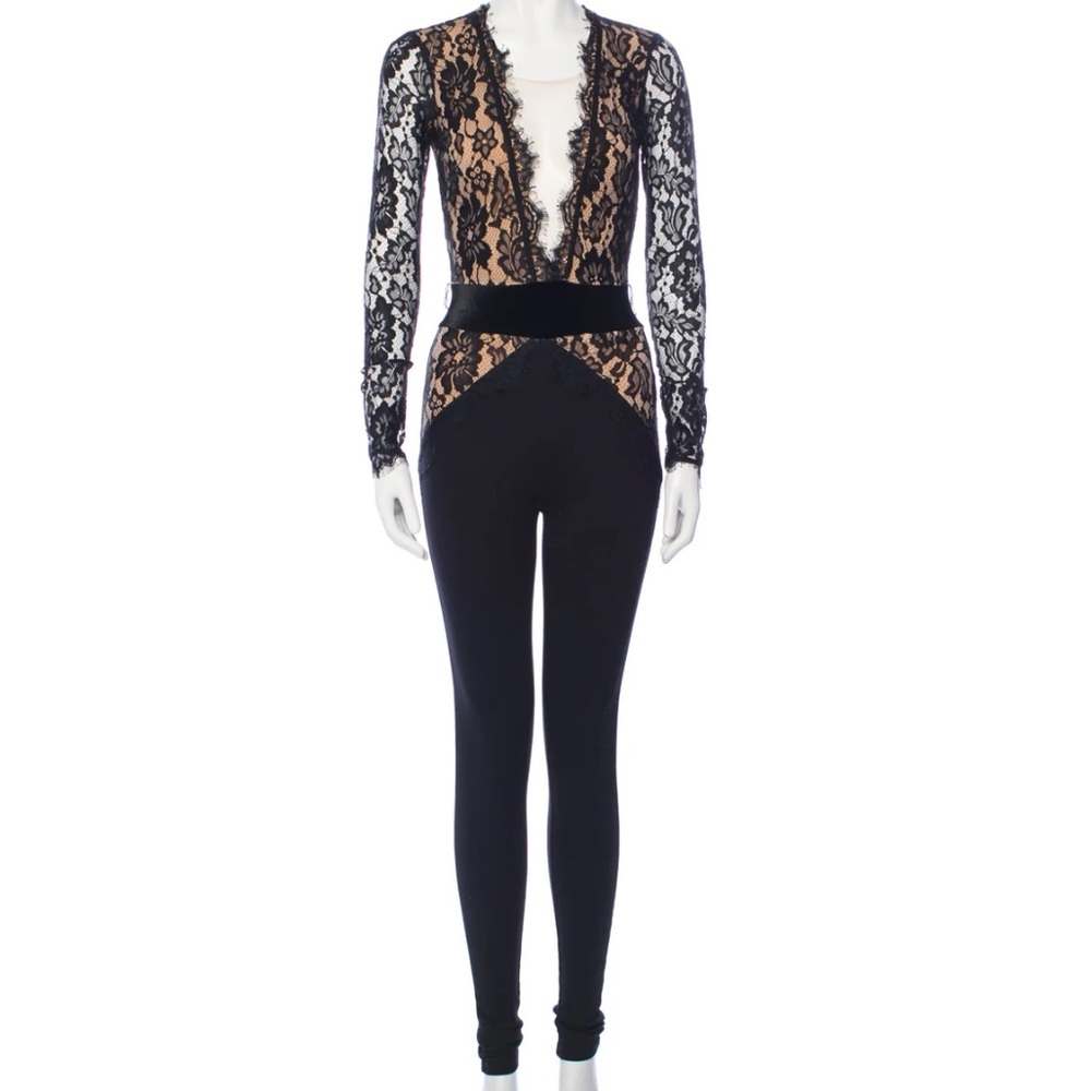 New Michael Costello X Revolve Lace Pattern jumpsuit